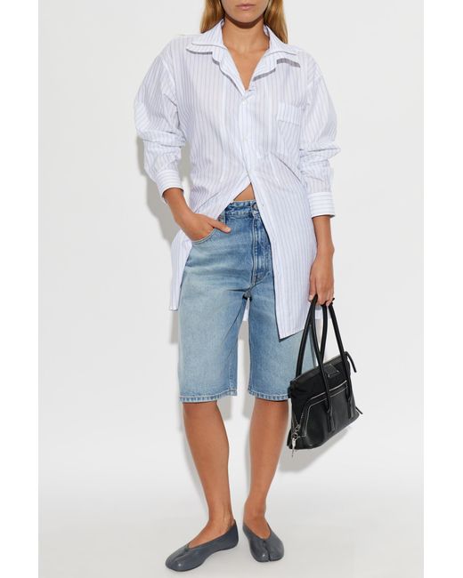 MM6 by Maison Margiela Blue Denim Shorts
