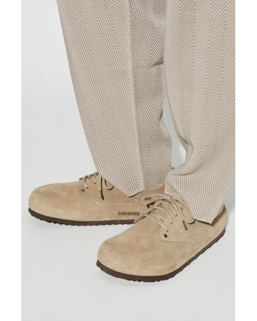 Birkenstock Brown "Maine" Leather Shoes for men