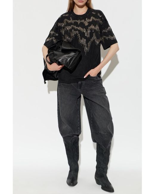 AllSaints Black T-Shirt 'Maia'