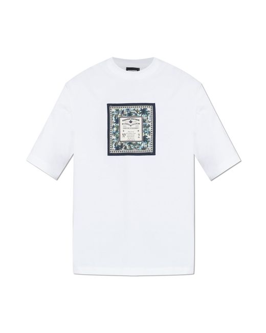 DSquared² White T-Shirt With Print for men