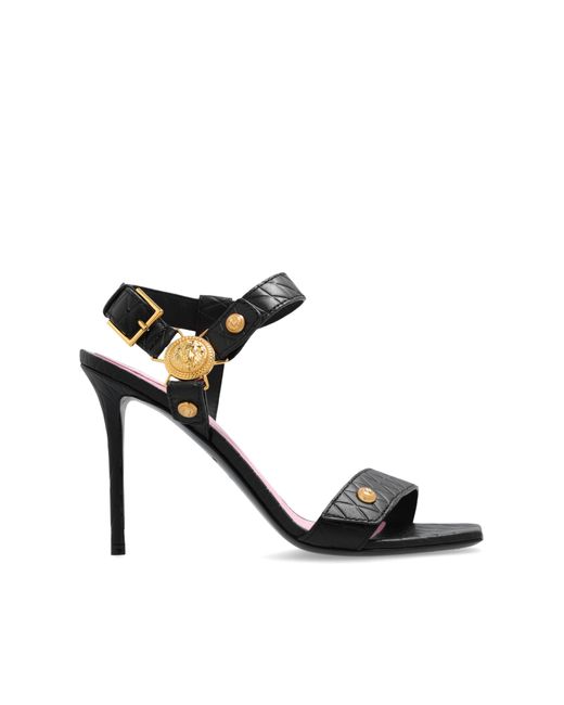 Balmain Black ‘Eva’ High-Heeled Sandals