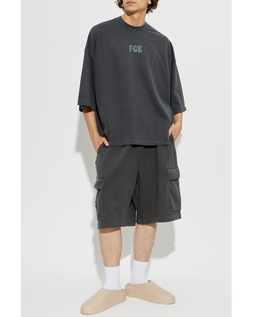 Fear Of God Gray Cotton 'Cargo' Shorts for men