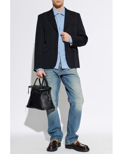 Maison Margiela Blue Blazer With A Vintage Effect for men
