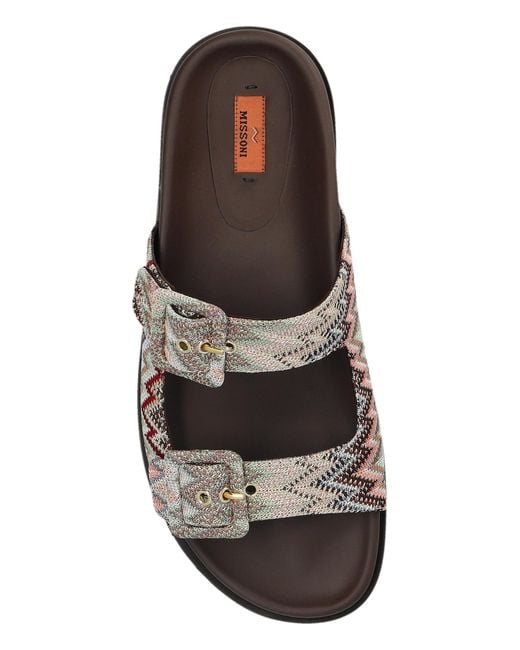 Missoni White Patterned Slides
