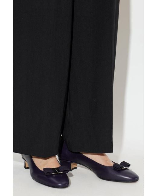 Ferragamo Blue 'Vara' Heeled Shoes