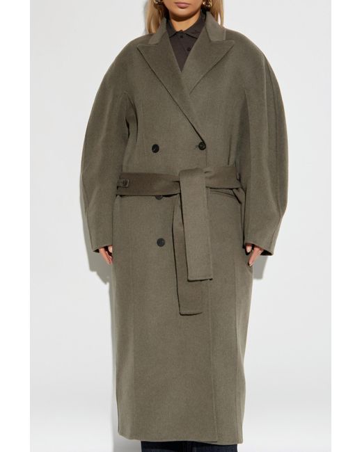 Jacquemus Green Wool Coat 'D'Homme Curvio'