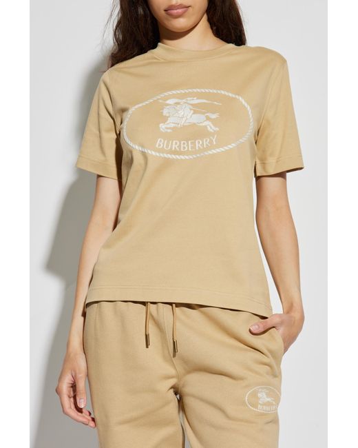 Burberry Natural T-Shirt With Logo