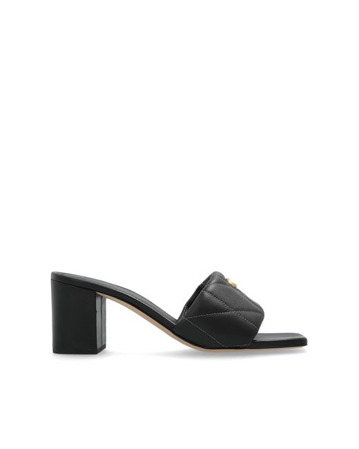 COACH White Heeled Slippers