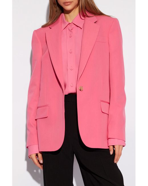 Stella McCartney Pink Oversize Single-breasted Blazer,