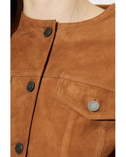Haikure Brown Suede Jacket "Temple"