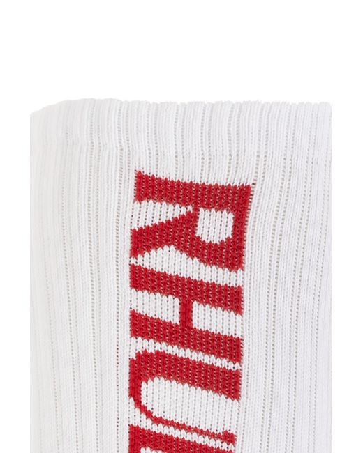 Rhude Red Socks With Logo for men