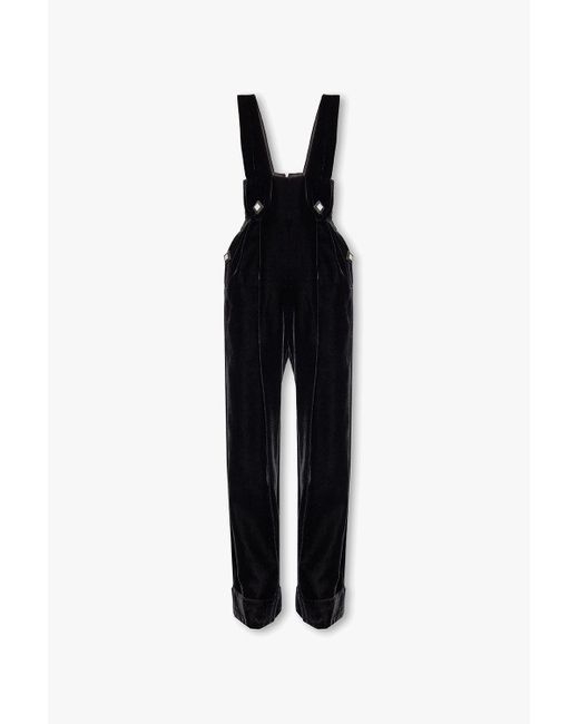 Gucci Velvet Jumpsuit in Black Lyst