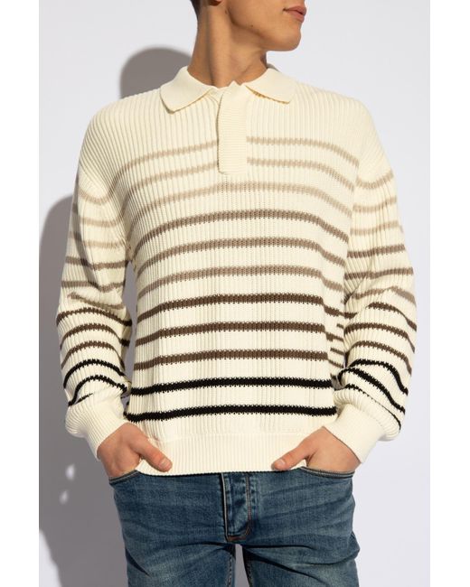 Emporio Armani Natural Striped Sweater, for men