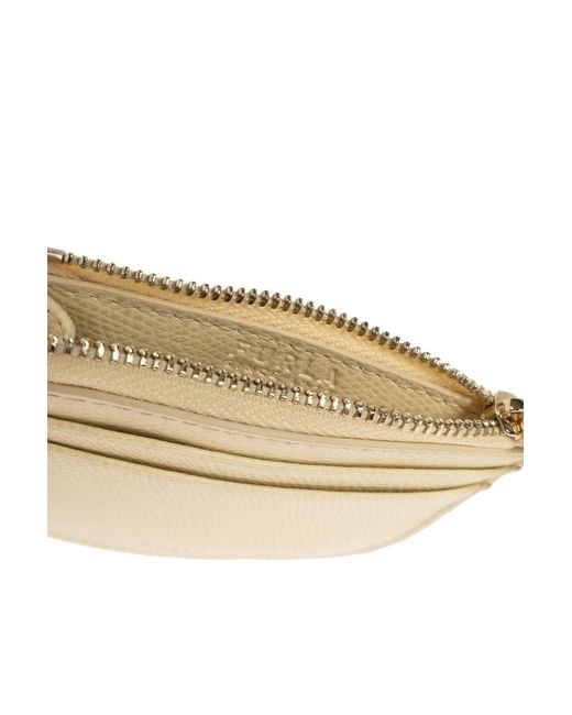 Furla Natural "Laura" Card Case On A Strap