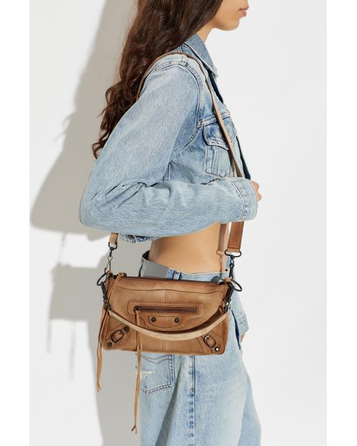 Balenciaga White Bag 'Le City Moto Mini'
