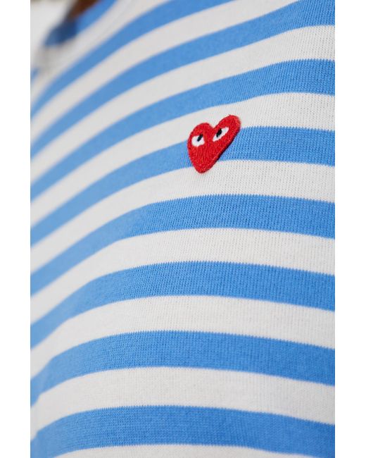 COMME DES GARÇONS PLAY Blue Long Sleeve T-Shirt