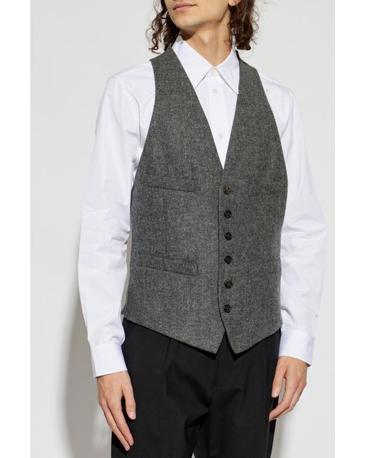 DSquared² Black Wool Vest for men