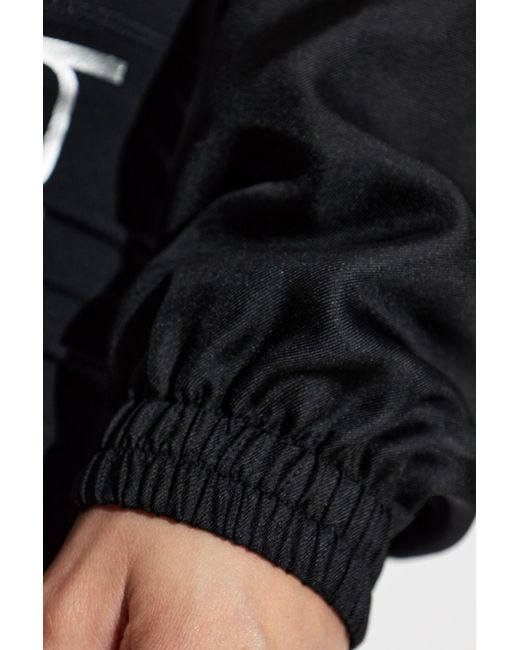 Alexander Wang Black Silk Jacket With Logo