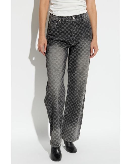 M I S B H V Black Jeans With Logo