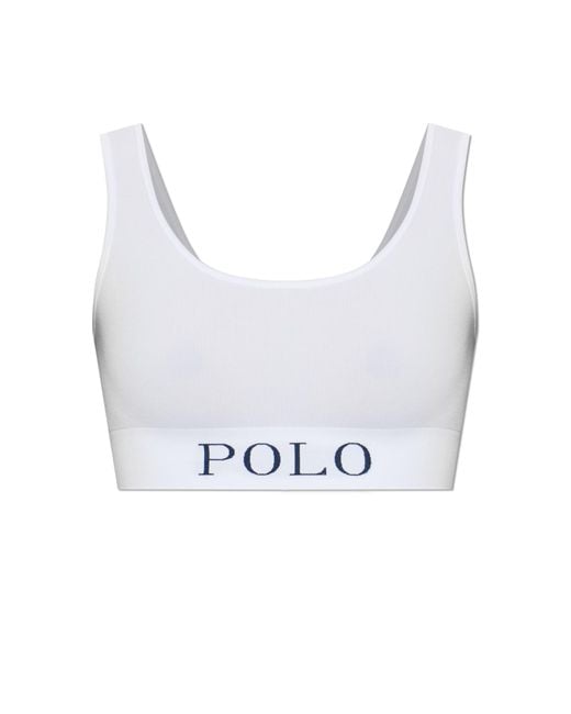 Polo Ralph Lauren White Logo Lingerie Bra