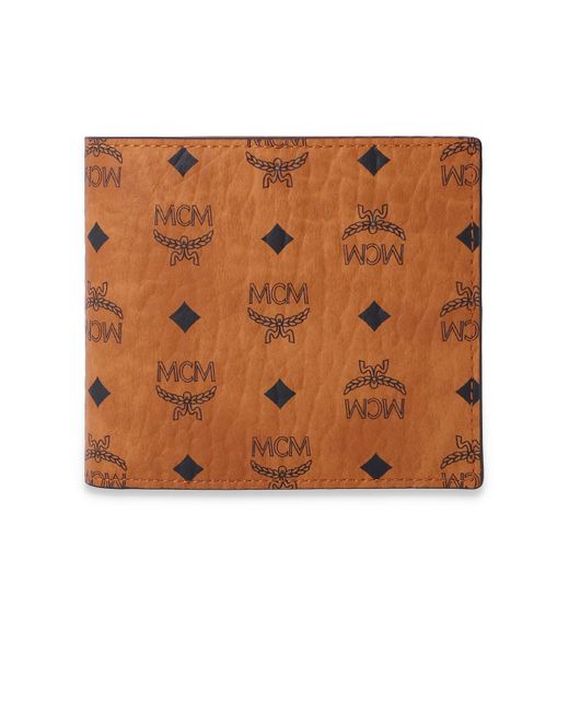 MCM Wallet With Logo in Brown - Lyst