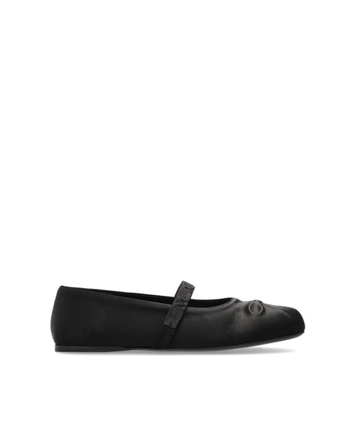Marni Black Ballet Flats With A Bow