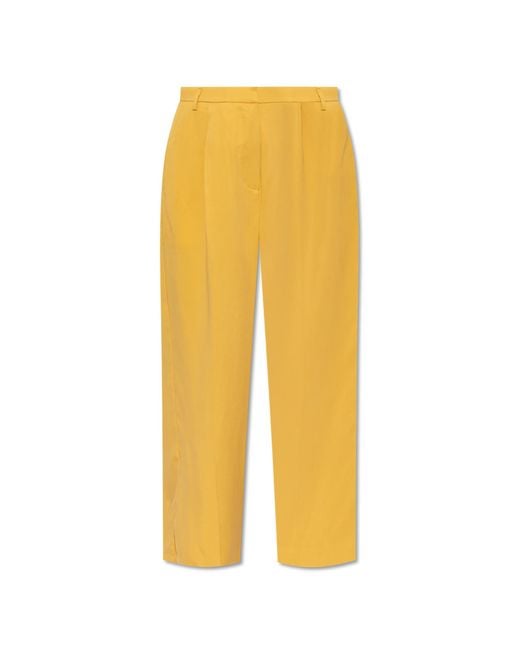 Munthe Yellow 'kosmila' Pleat-front Trousers,