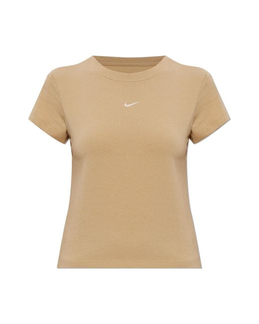 Nike Natural T-Shirt With Logo