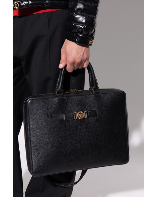 Versace Black Handbag With Medusa Head for men