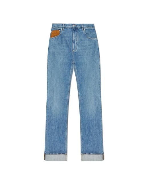 Bottega Veneta Blue Jeans With Rolled-Up Legs for men