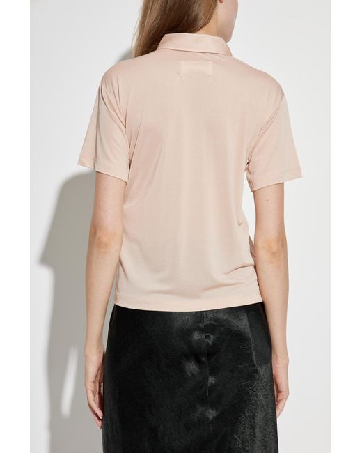 Maison Margiela Black Short-Sleeved Polo Shirt
