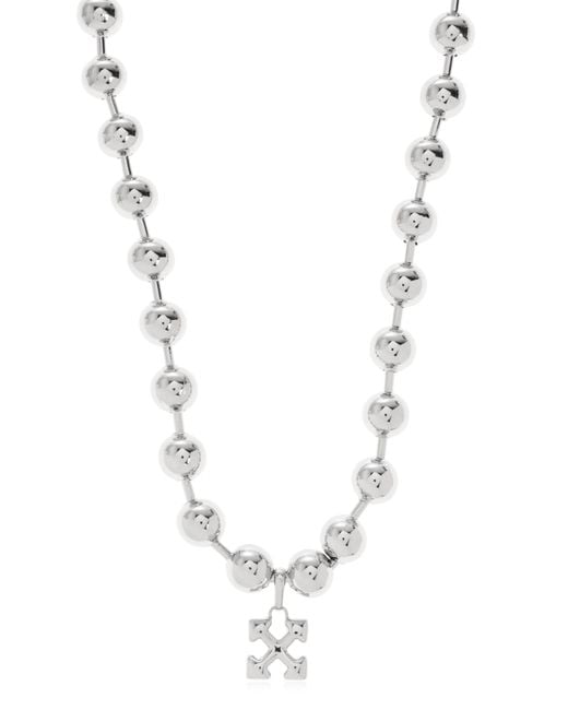 Off-White c/o Virgil Abloh White Brass Necklace for men