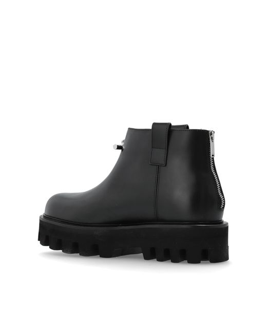 McQueen Blue Leather Platform Shoes for men