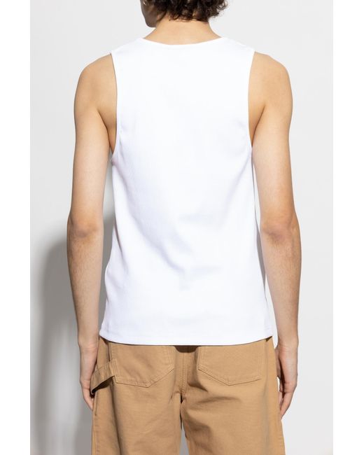 J.W. Anderson White Ribbed Top for men