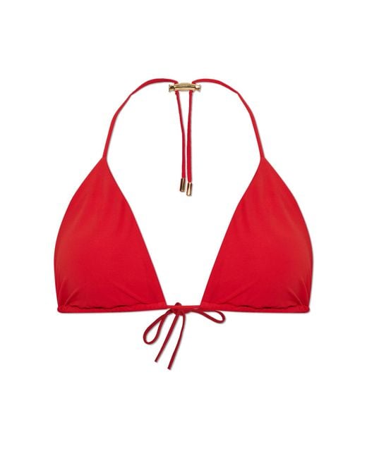 Moschino Red Bikini Top