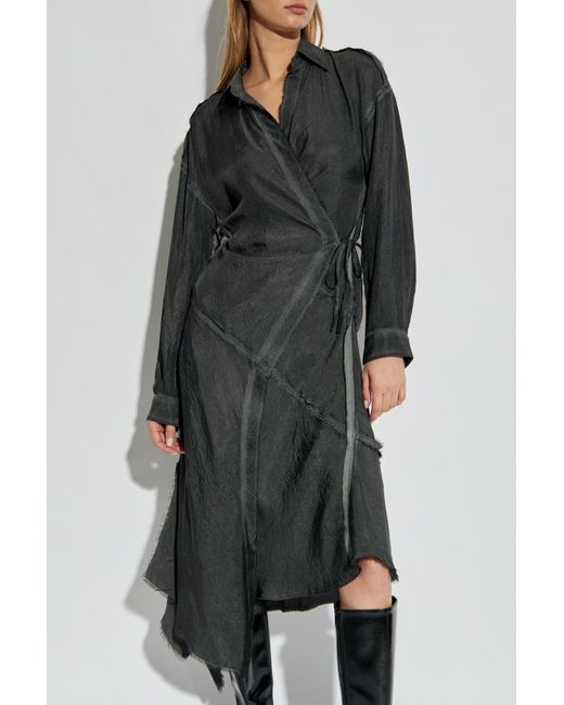 DIESEL>>D-Raven-Q1 フェード ディストレスト ミディ ドレス DIESEL Dress D-Raven-Q1 in Black | Lyst UK