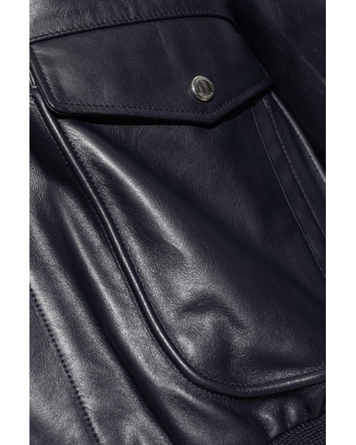 Givenchy Gray Leather Jacket for men