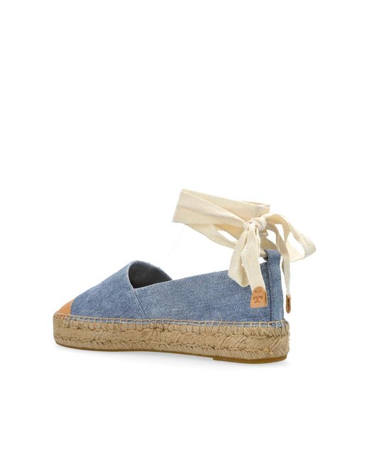 Tory Burch Blue Suede Espadrilles