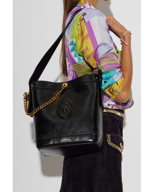Versace Black "Pivot Small" Bag