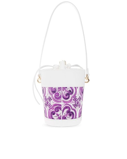Dolce & Gabbana Purple "Capri" Shoulder Bag, Bucket Type