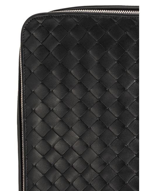 Bottega Veneta Black 'Intrecciato Medium' Travel Case for men