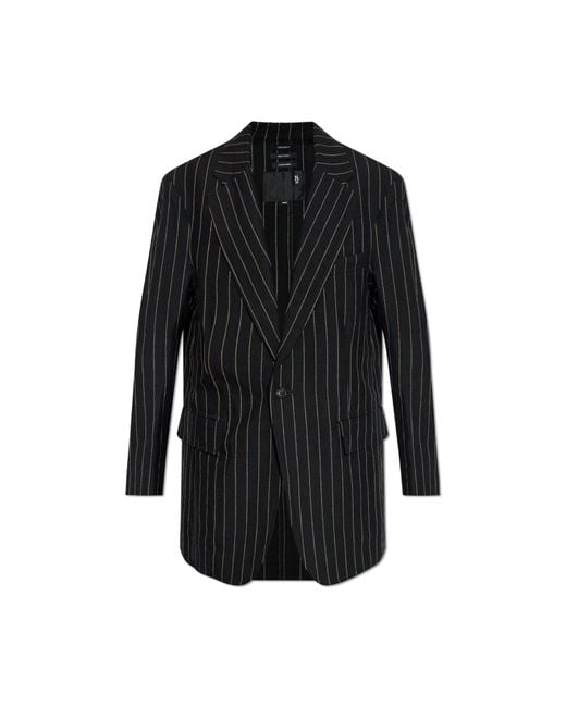 R13 Black Pinstripe Blazer