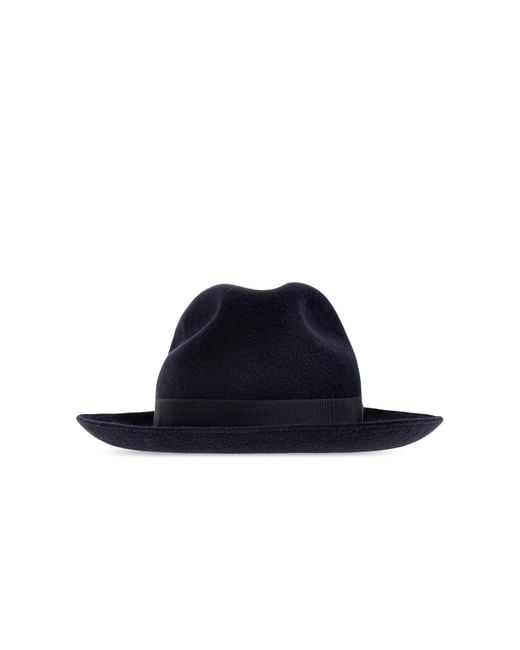 Giorgio Armani Blue Wool Hat for men