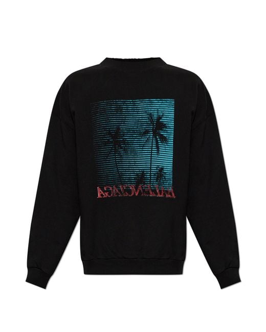 Balenciaga Black Sweatshirt With Logo for men