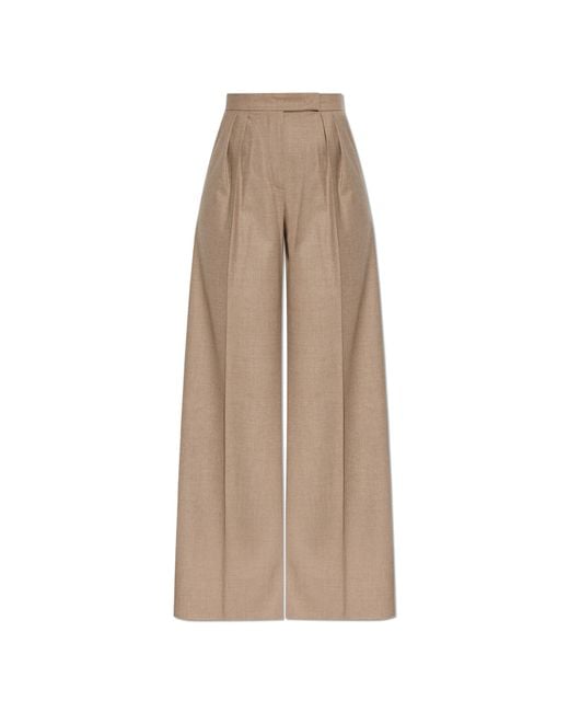Max Mara Brown Creased Trousers 'Zulia'