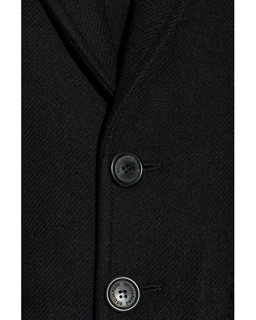 DSquared² Black Wool Coat