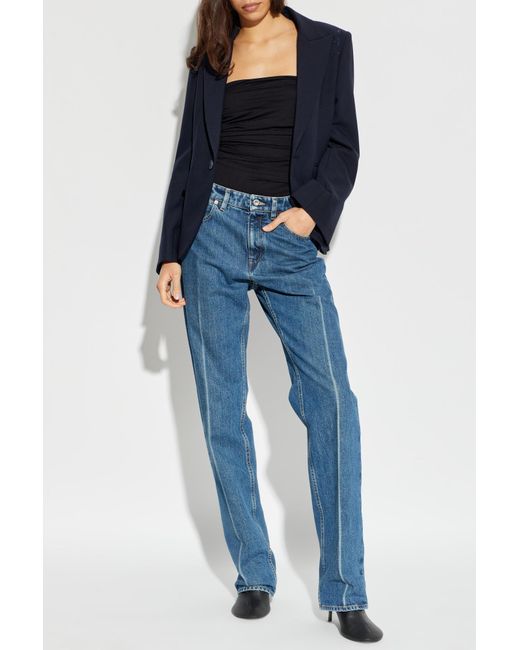 Zadig & Voltaire Blue Blazer With Decorative Appliqué