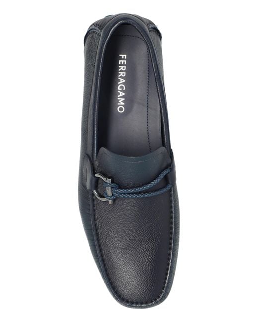 Ferragamo Black Front Loafers for men