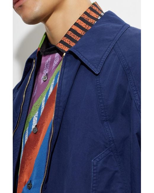 Versace Blue Cotton Jacket for men