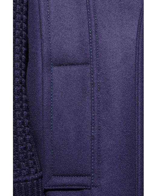 Lanvin Blue Wool Coat With Single Vent for men